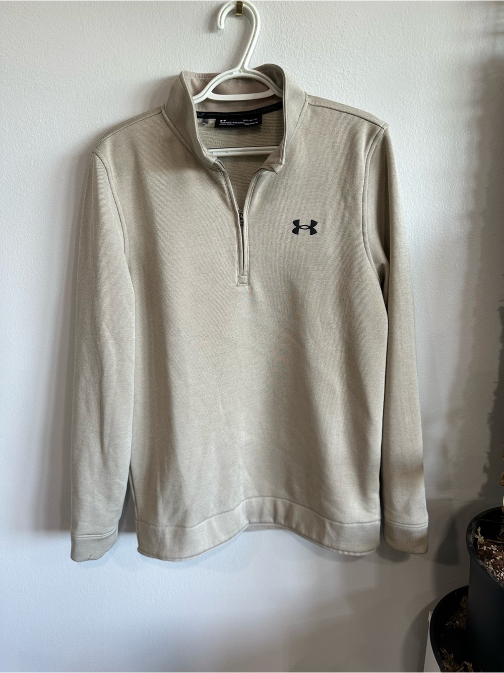Under Armour Nude/Tan Golf ColdGear Quarter-Zip Pullover